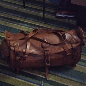 Vintage leather duffle